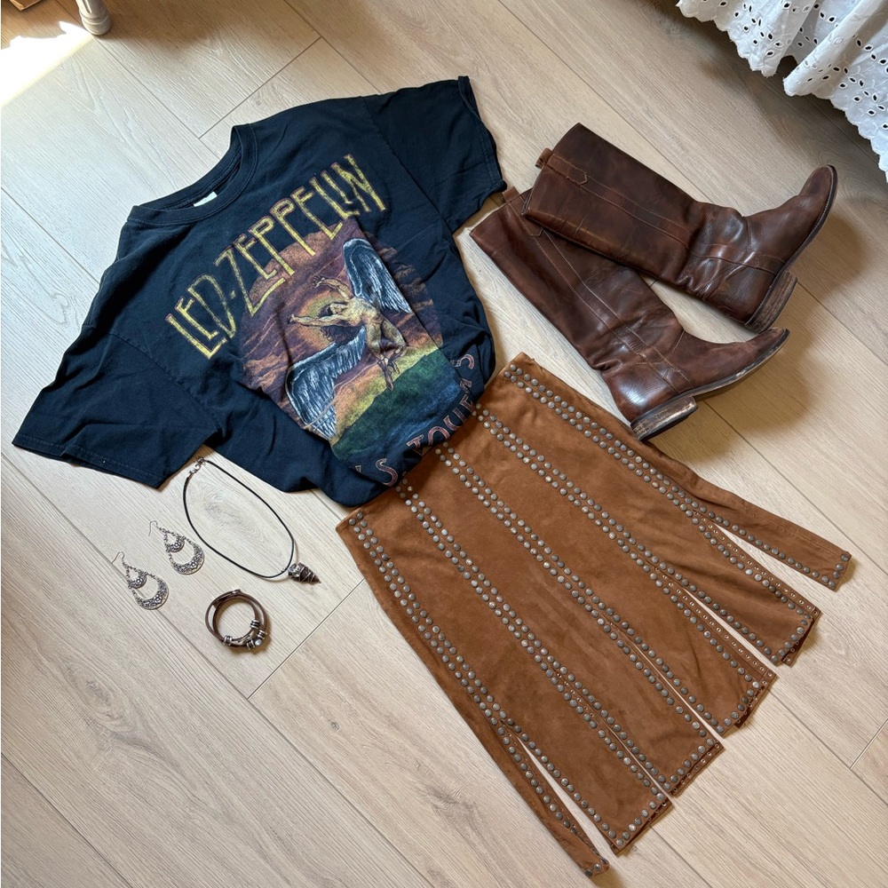 Lamarque Tan Suede Mini Skirt